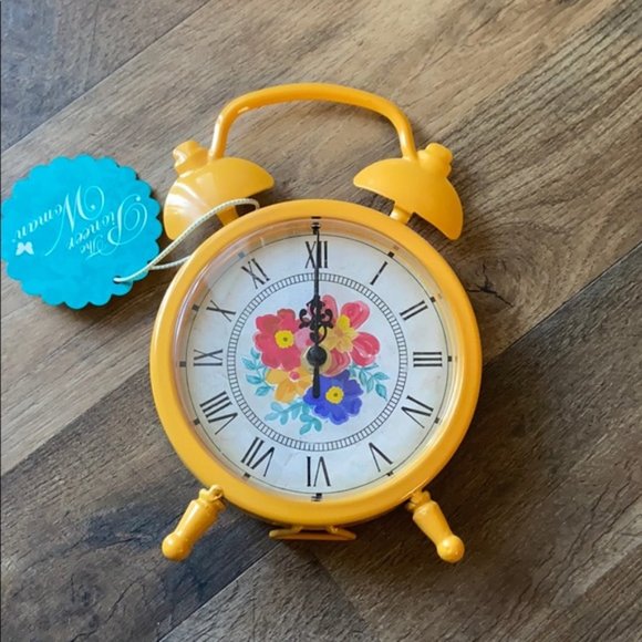 The Pioneer Woman Spring Yellow Floral Clock - Picture 3 of 4